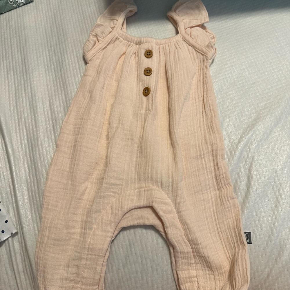 Adorable Pink Baby Romper with Buttons